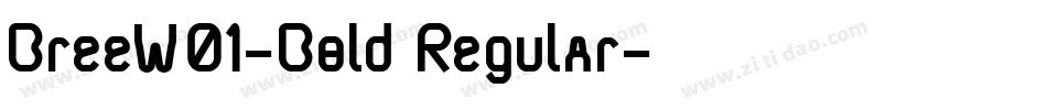 BreeW01-Bold Regular字体转换